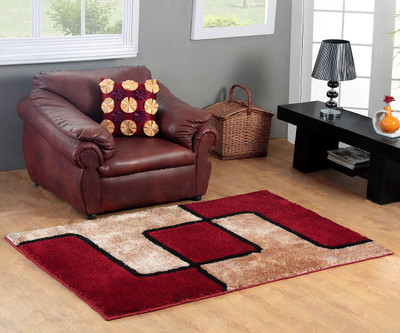 

Hand Tex Maroon Polyester Carpet(90 cm X 150 cm)
