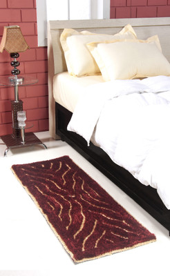 

MY HOUSE Maroon Polyester Carpet(45 cm X 127 cm)