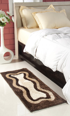 

MY HOUSE Brown Polyester Carpet(45 cm X 127 cm)