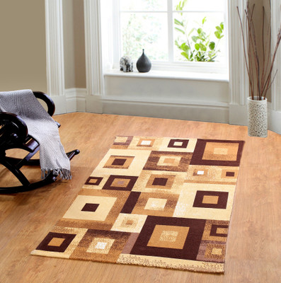 

MY HOUSE Brown Cotton Area Rug(120 cm X 180 cm)