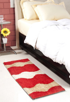 

MY HOUSE Red Polyester Carpet(45 cm X 127 cm)