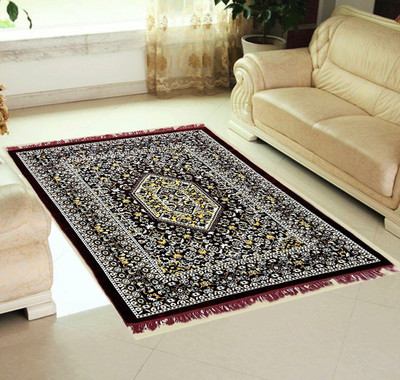 

Superb Furnishings Maroon Cotton Polyester Blend Carpet(122 cm X 183 cm)