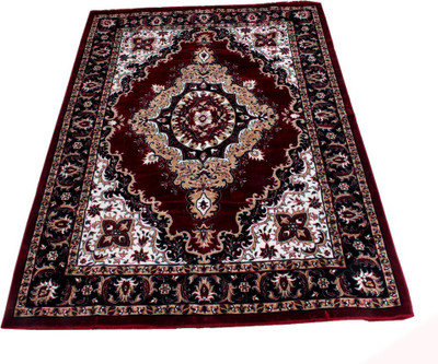 KUBER INDUSTRIES Maroon Chenille Carpet(5 ft,  X 7 ft, Rectangle)