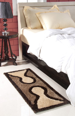 

MY HOUSE Brown Polyester Carpet(45 cm X 127 cm)