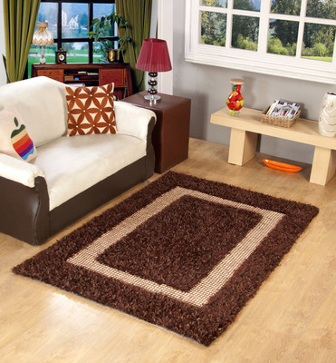

MY HOUSE Brown Polyester Carpet(120 cm X 180 cm)