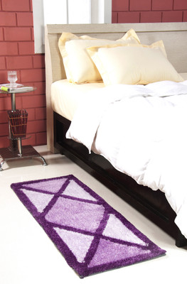 

MY HOUSE Purple Polyester Carpet(45 cm X 127 cm)
