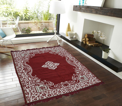 

Presto Red Cotton Carpet(121 cm X 183 cm)