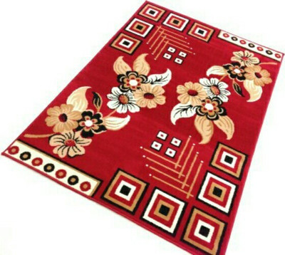 

Saanvi7 Star Maroon Cotton Carpet(121 cm X 183 cm)
