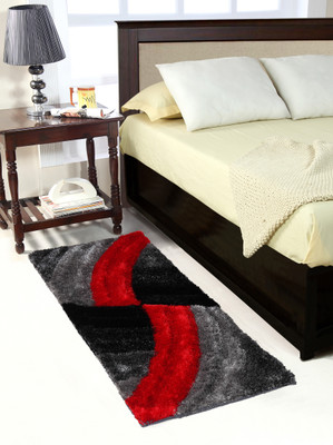 

MY HOUSE Black Polyester Area Rug(56 cm X 145 cm)