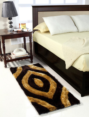 

MY HOUSE Brown Polyester Runner(56 cm X 145 cm)