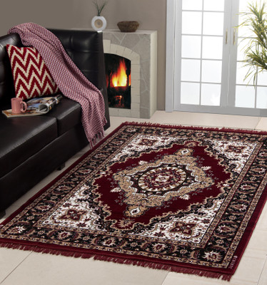 

MY HOUSE Maroon Acrylic Carpet(150 cm X 210 cm)