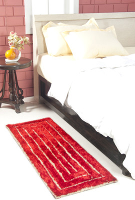 

MY HOUSE Red Polyester Carpet(45 cm X 127 cm)