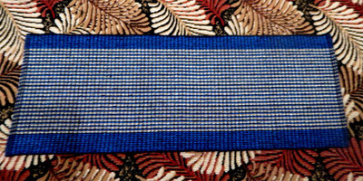

Peponi Blue Cotton Polyester Blend Area Rug(35 cm X 55 cm)
