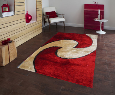 Presto Red Polyester Carpet(120 cm X 180 cm)