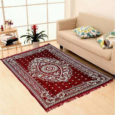 

Superb Furnishings Multicolor, Maroon Chenille Carpet(152 cm X 213 cm), Maroon;multicolor
