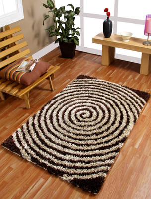 

MY HOUSE Brown Polyester Carpet(120 cm X 180 cm)