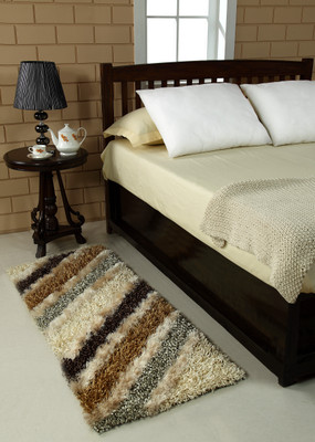 

MY HOUSE Beige Polyester Runner(56 cm X 145 cm)