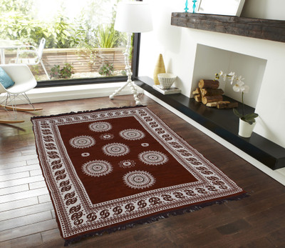 

Presto Orange Cotton Carpet(121 cm X 183 cm)