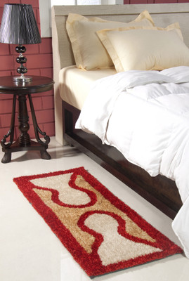 

MY HOUSE Red Polyester Carpet(45 cm X 127 cm)