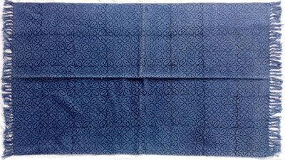 

Poonam Arts Blue Cotton Area Rug(90 cm X 150 cm)
