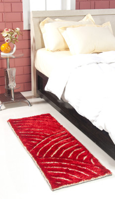 

MY HOUSE Red Polyester Carpet(45 cm X 127 cm)