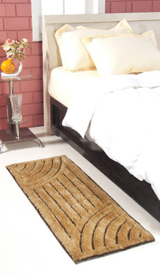 

MY HOUSE Gold Polyester Carpet(45 cm X 127 cm)