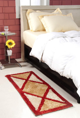 

MY HOUSE Red Polyester Carpet(45 cm X 127 cm)