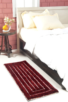

MY HOUSE Maroon Polyester Carpet(45 cm X 127 cm)