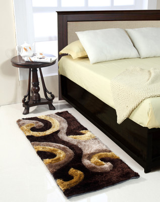 

MY HOUSE Brown Polyester Runner(56 cm X 145 cm)