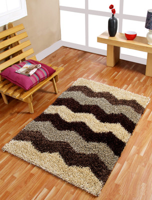 

MY HOUSE Beige Polyester Carpet(120 cm X 180 cm)