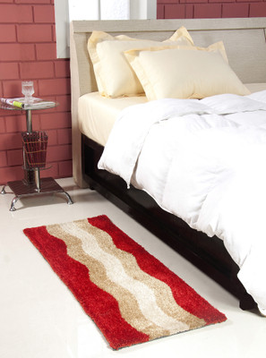 

MY HOUSE Red Polyester Carpet(45 cm X 127 cm)