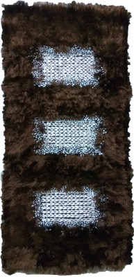 

First Look Trend Brown, White Cotton Polyester Blend Carpet(60 cm X 135 cm)