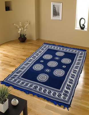 

Presto Blue Cotton Carpet(121 cm X 183 cm)