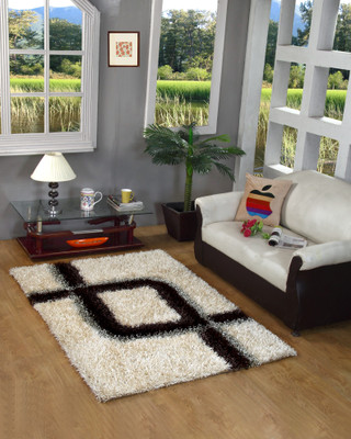 

MY HOUSE Beige Polyester Carpet(120 cm X 180 cm)