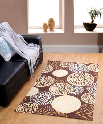 

MY HOUSE Brown Cotton Area Rug(120 cm X 180 cm)