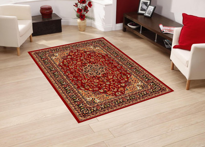 Presto Red Polypropylene Carpet(90 cm X 150 cm)