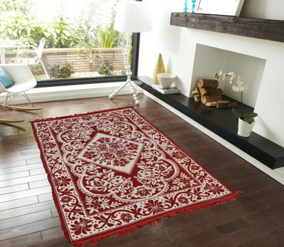 

Presto Red Cotton Carpet(121 cm X 183 cm)