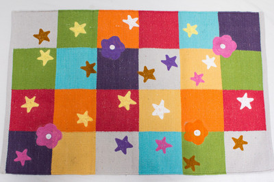 

Band Box Multicolor Cotton Area Rug(76 cm X 50 cm)