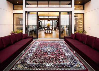 

Superb Furnishings Maroon, Red Cotton Polyester Blend Carpet(203 cm X 365 cm)