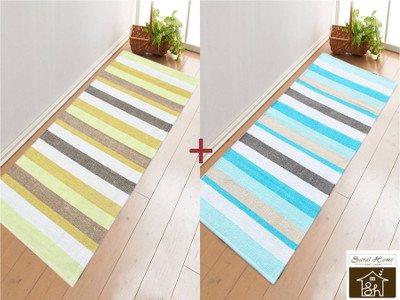 

Saral Home Green Cotton Area Rug(70 cm X 180 cm)