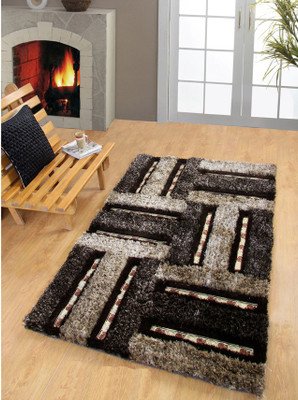 

MY HOUSE Brown Polyester Carpet(120 cm X 180 cm)