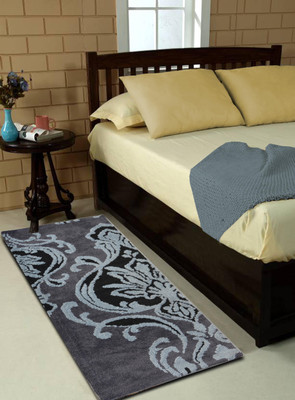 PRESTO BAZAAR Blue, Black, Grey Polyester Runner(2 ft,  X 5 ft, Rectangle)
