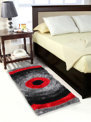 

MY HOUSE Black Polyester Carpet(56 cm X 145 cm)