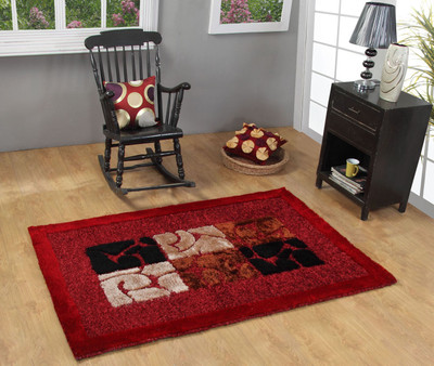 

Excel Bazaar Maroon Polyester Carpet(120 cm X 180 cm)