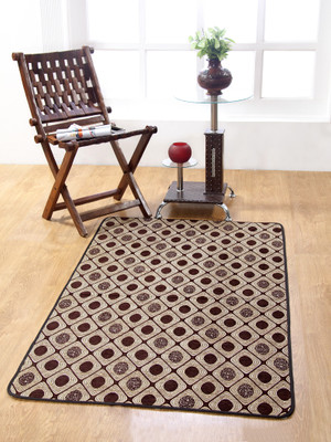 

MY HOUSE Multicolor Polyester Area Rug(90 cm X 150 cm)