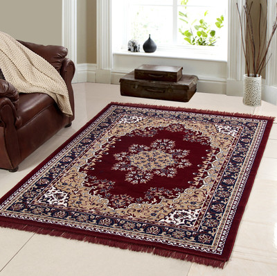 

MY HOUSE Maroon Acrylic Carpet(120 cm X 180 cm)