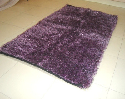 

Little Home Purple Cotton Polyester Blend Area Rug(90 cm X 150 cm)