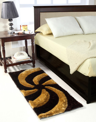 

MY HOUSE Brown Polyester Runner(56 cm X 145 cm)