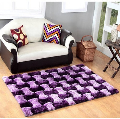 

Excel Bazaar Purple Polyester Carpet(120 cm X 180 cm)