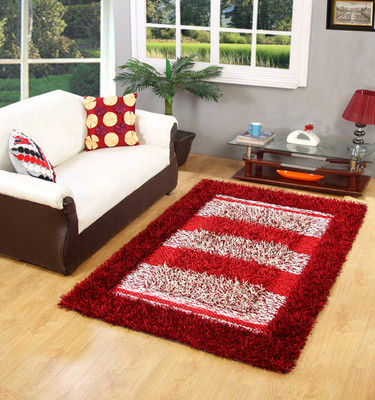 

MY HOUSE Red Polyester Carpet(120 cm X 180 cm)